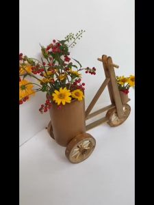 Xích lô tre- Bình tre để hoa- trang trí quà lưu niệm Món Decor Mây Tre Đan Đồ Trang Trí Handmade - Lazada