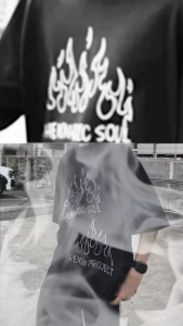 RENIM PROJECT The Nomadic Soul เสื้อยืดแขนสั้นคอกลม สีขาว  ผ้า Cotton 100% Casual Style สำหรับผู้ชาย