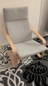 POANG Armchair Comfortable Lazy Chair with KNISA LIGHT BEIGE Cushion Ready Stock Malaysia