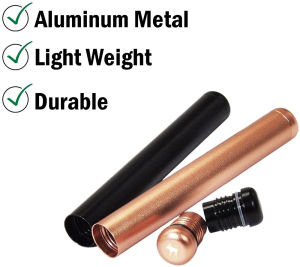 1Pcs 110MM Aluminum Cigar Airtight Container Smell Proof Waterproof Cigarette Holder Travel Storage Tube Smoking Accessories
