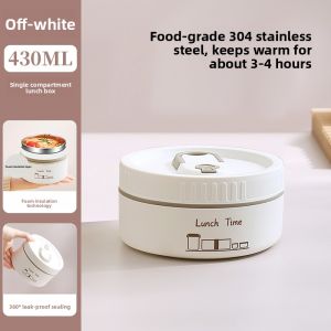 Portable Small Size Stainless Steel Insulated Lunch Box with Lid for Office Workers Autumn Winter Soup Pot Bowl Japanese Style