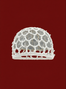 Handmade Knitted Ventilated Pearl Decor Hat