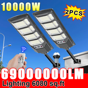 69000000LM 10000W/6000W/500W 1/2 PCS Powerful Solar Led Light Outdoor Motion Sensor Solar Lamp Powerful Garden Street Wall Lamp