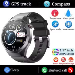 New watch5 Pro GPS NFC Smart Watch Men 360*360 AMOLED Screen Heart rate Bluetooth Call IP67 Waterproof Man Smartwatch 2025