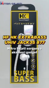 HK Handsfree 877 Extrabass Universal Jack 3.5mm Built-in Microphone Extra Bass