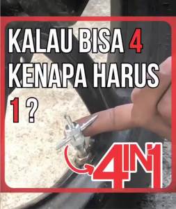 Kunci Pembuka Tutup Pentil Multifungsi - 4 In 1 Valve Core Repair Tool GRIP-ON
