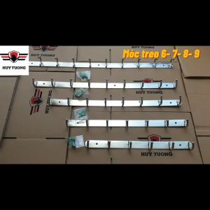 Móc Treo Tường Inox Móc Treo Quần Áo Inox Gắn Tường Treo Quần Áo 6 Đến 10 Mấu ( Không gỉ sét ) - Huy Tưởng