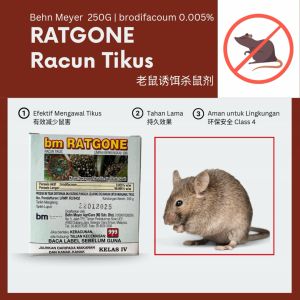 Behn Meyer Ratgone 250G Racun Tikus Ladang Sawit Sawah Padi (Sama MATIKUS STORM BASF) Rodenticide Brodifacoum 0.005% Rat Bait Paddy Field  老鼠药 杀鼠剂