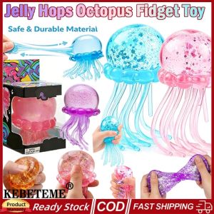 KEBETEME 3PCS Jellyfish Maltose Squishy Toy Soft Colors Cute Jelly Fish Modeling Stress Relief Relax Fun Toy for Friends Gifts