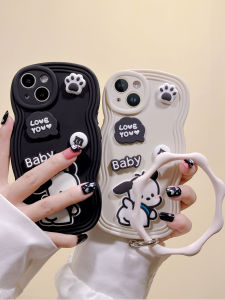 Suitable for Apple 14promax Phone Case Iphone13pro New Arrival 12mini Stereo 11 Trendy Ins Pacha Dog Xsmax Cute XR Internet Celebrity 8plus Wave Bracelet SE2 Drop-Resistant 6SP
