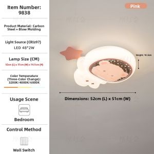 FANCY LAMP CLUB | Childroom Butterfly Ceiling Light with Eye Protection