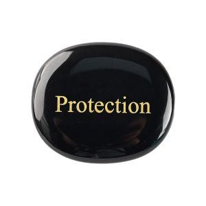 Encouraging Stone Palm Gemstone Natural Agate Carving Text Crystal Ellipse Inspirational Stones Ornaments Room Decor Gift