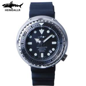 HEIMDALLR Tuna Mens Diver Watch 100Bar Water Resistance Sapphire Crystal NH35A Movement Automatic Mechanical Wristwatches Male