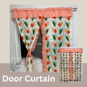 buds 2 peach matchy-matchy design curtain (Katminmin)