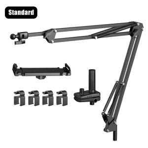 Foldable Tablet Stand Desk Bedside Adjustable 360 Rotatable Metal Arms Support for iPad Pro Mini Phone Lazy Tablet Bracket