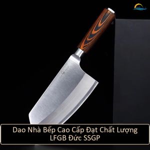 Dao Bếp Thép Đức 1.4116 SSGP Kiểu Nhật Siêu Bén Dao Đầu Bếp Thái Thịt Rau Củ Cán Gỗ Mun Cao Cấp Chống Gỉ Đạt Chất Lượng LFGB Đức