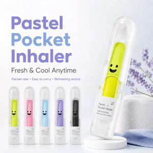 Pastel Pocket Inhaler Fresh & Cool Anytime - Mint Nasal Inhaler for Energing Resaving Calming Relaxing Tension Relief Anti-Drowsiness Refreshing
