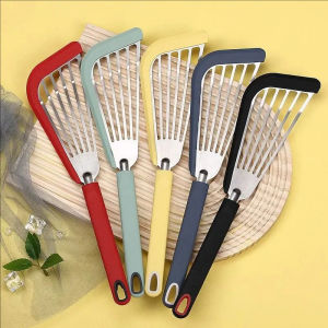YESPERY Silicone Fish Spatula Stainless Steel Slotted Turner with Soft Edge Heat Resistant Kitchen Cooking Tools Utensil