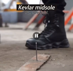 Outdoor Men Work Boots Safety Shoes Anti-puncture Safety Boot Work Steel Toe Shoes Indestructible Desert Combat Boots Protective