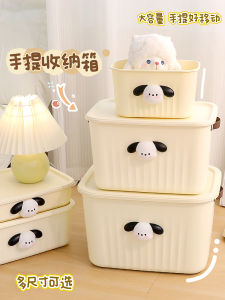 กล่องเก็บของบนโต๊ะพื้นที่ความจุขนาดใหญ่พร้อมฝาครอบสำหรับใส่เสื้อผ้า กล่องเก็บของสำหรับห้องนอนสไตล์ยุโรปเหนือ