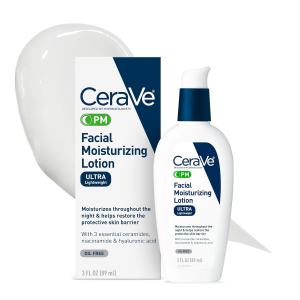 CeraVe PM Facial Moisturizing Lotion with Hyaluronic Acid & NiacinamideUltra-LightweightOil-Free Moisturizer for Face3 Ounce