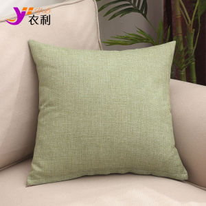 Modern Simple Style Square Pillow Core Fabric Sofa Living Room Bedroom Cotton Linen Material Removable Washable Cushion Cover