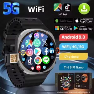 Đồng Hồ Thông Minh U8 Ultra 4G 5G SIM WiFi NFC GPS La Bàn Camera Xoay 32GB Thể Thao Android IOS 9.0 Đồng Hồ Thông Minh Nam