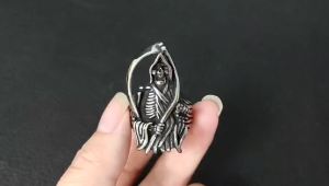 Vintage Unique Grim Reaper Skull Ring for Men Gothic 316L Stainless Steel Death Skull Rings Cool Domineering Jewelry Wholesale