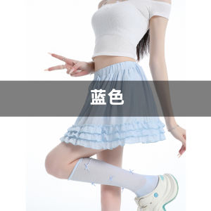 Váy Ngắn Chữ a Màu Xanh Lam Mỏng Cạp Cao Mùa Hè Cho Nữ Váy Ngắn Phong Cách Ballet Váy Ngắn Xếp Nếp Fairy Váy Ngắn Cho Nữ