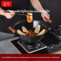 ZHONGFU | หม้อเหล็กหล่อสองหู ลายเต่า สไตล์คลาสสิก สำหรับทำอาหารและตุ๋นที่บ้าน. 