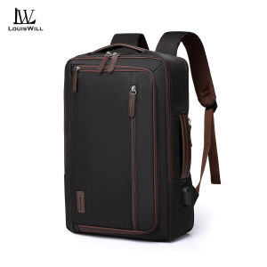 LouisWill Fashion Mens Backpack Business Laptop Backpack Expandable Large Capacity Travel Backpack Men 15.6inch Laptop Backpack Anti-theft Multi-function Backpack