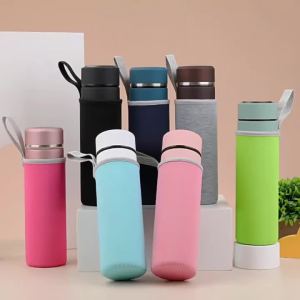 Sport Water Bottle Cover Case Insulated Bag Thermos Cup Pouch Portable Vacuum Glass Cup Set Sport Camping Accessorie 550ML