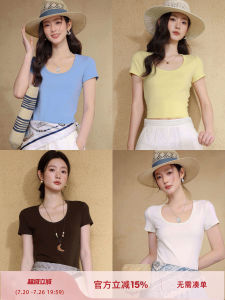 Shoulder-fitting Slim-fit T-shirt