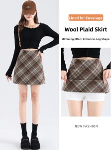 YINQING | Stylish Slimming High-Waisted A-Line Mini Skirt