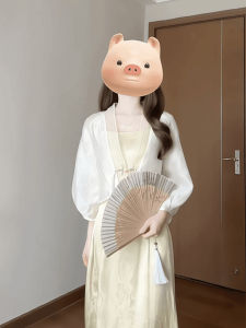 เรียบหรู สั้น น้ำหนักเบา ผู้หญิง เสื้อกันแดด คอวี แขนยาว โปร่งแสง ผ้าอื่น ๆ ปกผ้าคลุมไหล่ เปิด คาร์ดิเกน