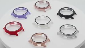 Case+Glass For Samsung Galaxy Watch Active 2 44mm 40mm Cover Bumper Accessories Protector Full Coverage Matte Screen Protection