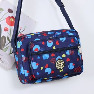 Fashionable Casual Womens Crossbody Bag New Style Multi-Layer Shoulder Bag Oxford Spinning Material Zipper Closure