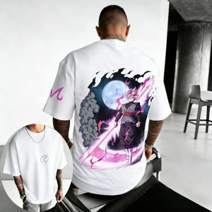 Bandai | Dragon Ball Anime Black Goku Printed Cotton T-shirt 2026 Mens New Summer Street Hip Hop Loose Casual Short Sleeve Top