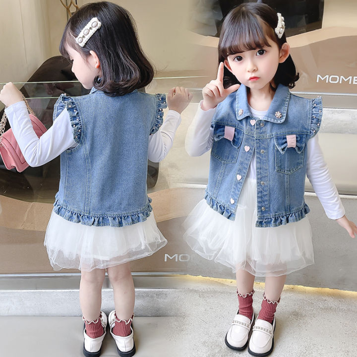 Girls denim outlet vest