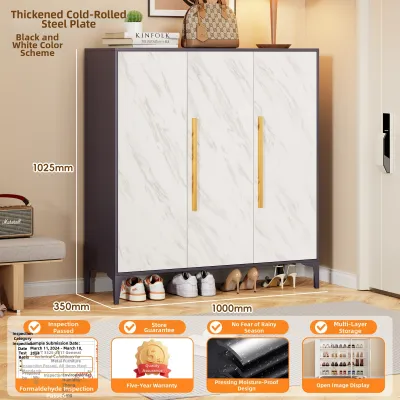 DIBIOU | Lockable Large Capacity Dustproof Steel Shoe Cabinet