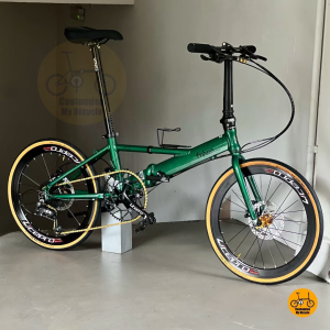 🧑🎤 Fnhon Monsoon 22" MRT/Bus-Friendly Shimano 9 Gears 𝗙𝗿𝗲𝗲𝗯𝗶𝗲𝘀 Litepro Lightweight Folding Bicycle Emerald Green Compact City Foldie Stylish Agile Dahon P8 P9 PD2018