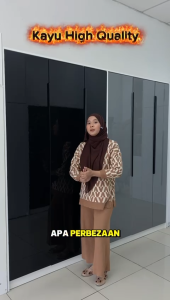 [FREE SHIPPING] KENZZO [200CM] 2/3 Door High Gloss Wooden Wardrobe / 2 Door wardrobe / 3 Door wardrobe / Clothes Storage / Almari Baju Murah / Wardrobe / 衣橱/ Almari Murah / Almari Kayu / High Gloss Wooden Wardrobe