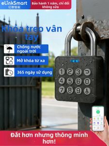 elinksmart | Fingerprint Waterproof Anti-theft Password Padlock Small