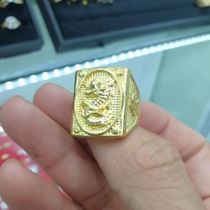 (Có ký hiệu - Không Phai Màu) Nhẫn Nam Mặt Rồng Cao Cấp- Dùng lâu dài tắm rửa không phai màu Không kiêng mồ hôi muối