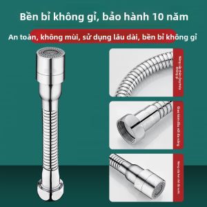 MONLEYTA | Vòi Hoa Sen Mở Rộng có Nắp Chắn Bắn Tung Cho Bồn Rửa Mặt và Bếp