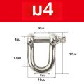 304 ตรง D กุญแจมือสั้นสแตนเลส Breaking D Rigging Shackle Hooks เรือ rigging ฮาร์ดแวร์ M4 M5 M6 M8 M10 M12 M14 M16. 
