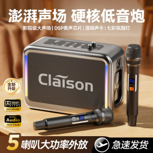 High Power Wireless Bluetooth Speaker with Microphone Integrated Sound System Outdoor High Quality Sound Home Theater Bass Cannon