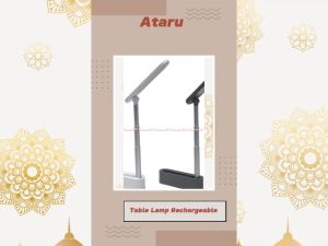 Ataru Table Lamp Rechargeable White Lampu Meja Bisa Di Charge Usb Warna Putih Abu-abu Lampu Belajar