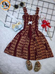 TERMURAH Dress Kerut Anak 1-4 Tahun/Daster Kerut Smok/Rayon Santung Terlaris