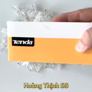 Hạt đầu mạng Tenda RJ45 xuyên thấu - Dùng bấm đầu cho dây mạng cat5 cat5E Cat6 Cat6E - Hoàng Thịnh SG
